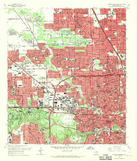 Houston Heights 1967 topographic map thumbnail