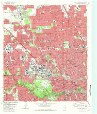 Houston Heights 1982 topographic map thumbnail