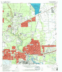 Jacinto City 1982 topographic map thumbnail