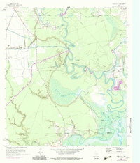 Moss Bluff 1961 topographic map thumbnail