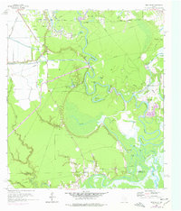 Moss Bluff 1961 topographic map thumbnail