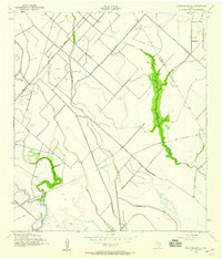 Mustang Bayou 1943 topographic map thumbnail