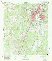 Nacogdoches South 1983 topographic map thumbnail
