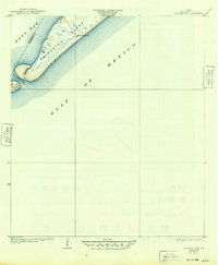 San Luis Pass 1933 topographic map thumbnail