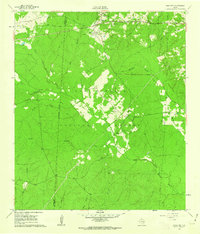 Oakhurst 1961 topographic map thumbnail