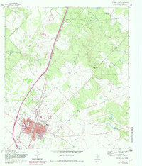 Pearsall North 1964 topographic map thumbnail