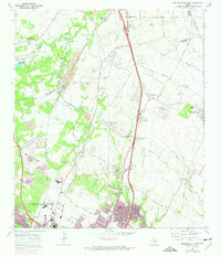 Pflugerville West 1968 topographic map thumbnail