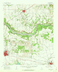 Quanah 1960 topographic map preview