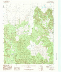 Pony Flats 1984 topographic map thumbnail