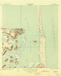 Port Isabel 1934 topographic map thumbnail