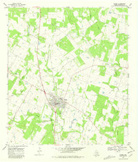 Poteet 1968 topographic map thumbnail