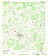 Poteet 1968 topographic map thumbnail