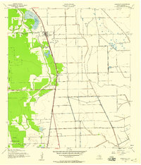 Rosharon 1943 topographic map thumbnail