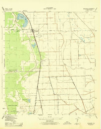 Rosharon 1943 topographic map thumbnail