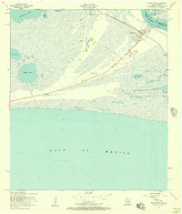 Sabine Pass 1957 topographic map thumbnail