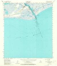 Sabine Pass 1957 topographic map thumbnail