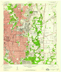 San Antonio East 1953 topographic map thumbnail