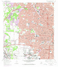 San Antonio West 1967 topographic map thumbnail