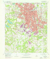 Tyler South 1966 topographic map thumbnail