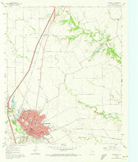 Waxahachie 1961 topographic map thumbnail