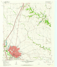 Waxahachie 1961 topographic map thumbnail