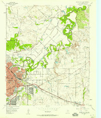 Wichita Falls East 1957 topographic map thumbnail
