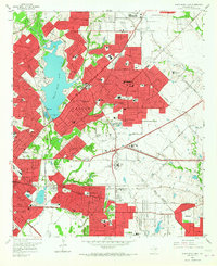 White Rock Lake 1957 topographic map thumbnail
