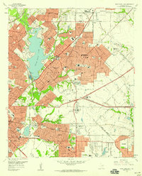 White Rock Lake 1957 topographic map thumbnail