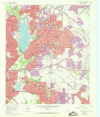 White Rock Lake 1957 topographic map thumbnail