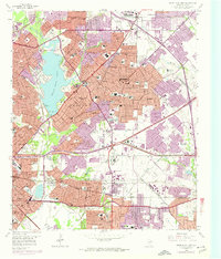 White Rock Lake 1958 topographic map thumbnail
