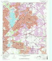 White Rock Lake 1958 topographic map thumbnail
