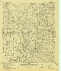 Whitsett 1942 topographic map thumbnail