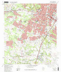 Oak Hill 1988 topographic map thumbnail