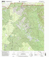 Oakhurst 1997 topographic map thumbnail
