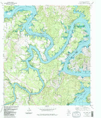 Pace Bend 1986 topographic map thumbnail