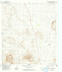 Packsaddle Mountain 1983 topographic map thumbnail