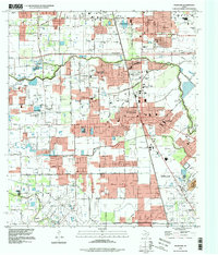 Pearland 1995 topographic map thumbnail