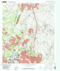 Pflugerville West 1987 topographic map thumbnail