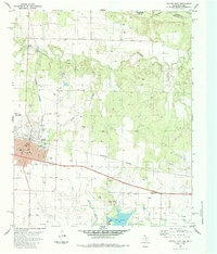Quanah East 1984 topographic map thumbnail