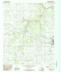 Quanah West 1984 topographic map thumbnail