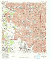 San Antonio West 1993 topographic map thumbnail