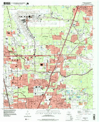 Humble 1995 topographic map thumbnail