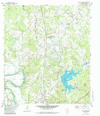 Lake Bastrop 1982 topographic map thumbnail