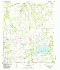 Lake Bonham 1984 topographic map thumbnail