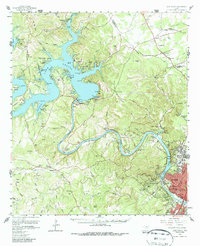 Lake Travis 1959 topographic map thumbnail
