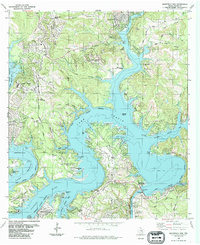 Mansfield Dam 1986 topographic map thumbnail