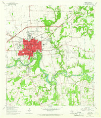 Seguin 1964 topographic map thumbnail