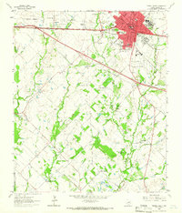 Terrell South 1963 topographic map thumbnail