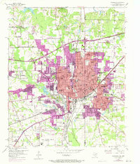Texarkana 1954 topographic map thumbnail