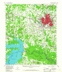 Texarkana 1954 topographic map thumbnail